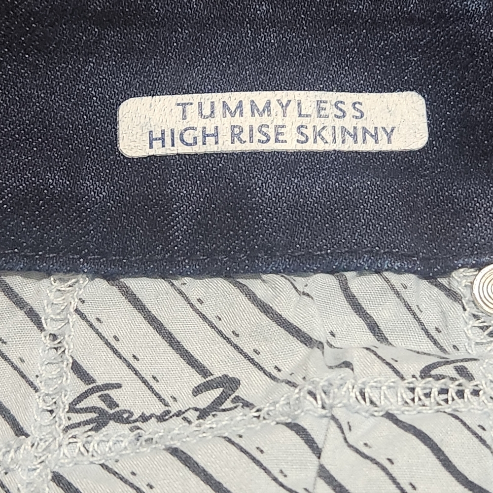 SEVEN 7 Women's Dark Blue Women's Jeans Size 16. TUMMY LESS HIGH SKINNY. - Picture 3 of 14